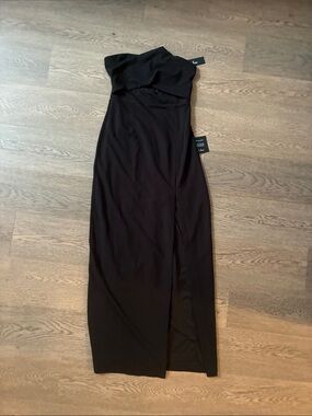 Lulus Black Strapless Cutout Elegant Dress Size Medium